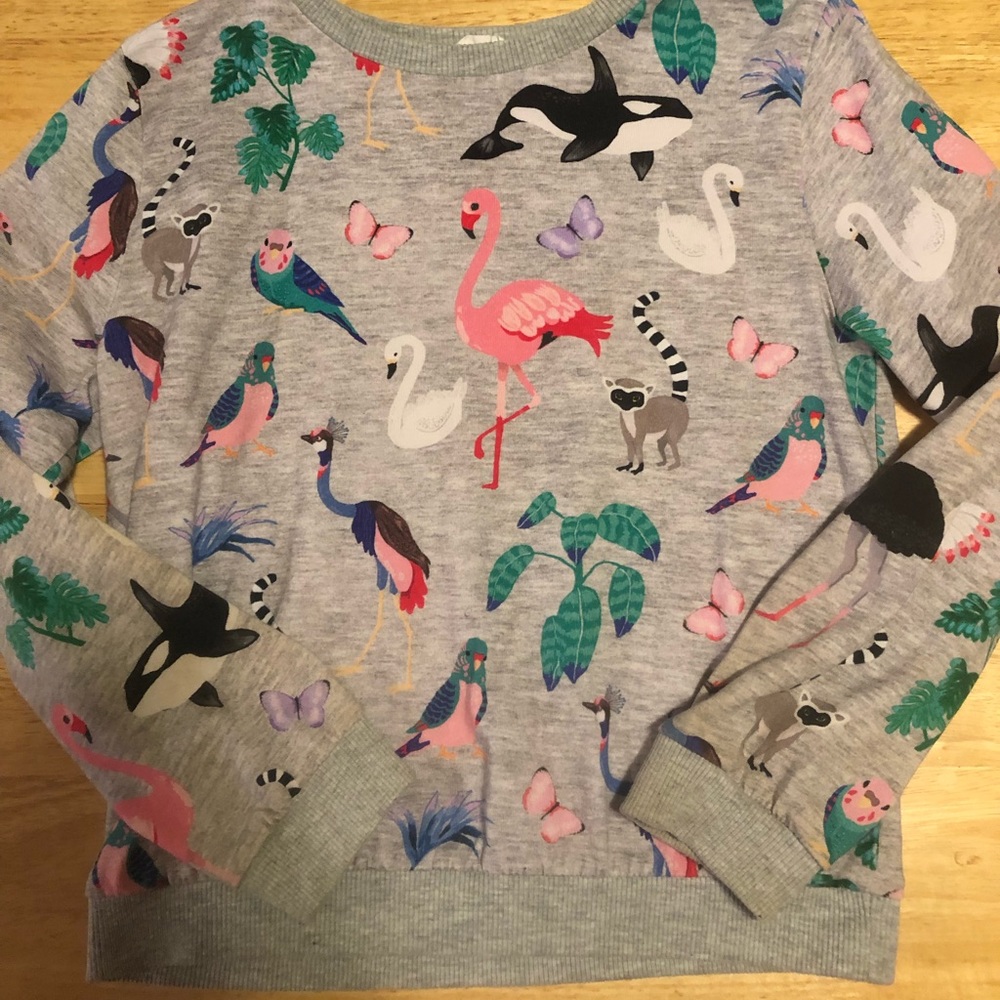 H&M animal print sweatshirt 6-8